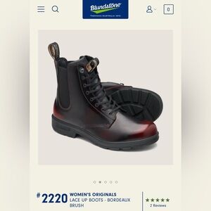 Size 11 Women’s Blundstone Black and Red Bordeaux Brush Lace Up Boots
